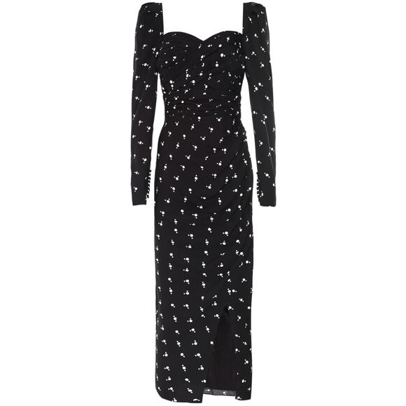 Self-Portrait Dresses & Skirts - Self Portrait Black Polka Dot Midi Dress Size 6